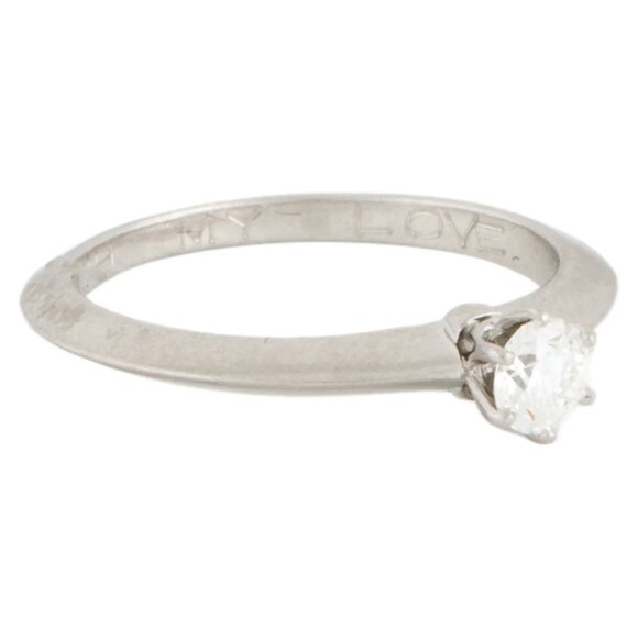 $2000 Authentic Tiffany & Co. Diamond Solitaire Platinum Ring VSI size 4.75 5 US - Picture 1 of 8